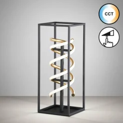 Luminaires Fischer & Honsel Lampe de table Fischer & Honsel Gian LED Noir, 1 lumière* Lampes À Poser