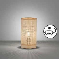 Lampes En Bois-Luminaires Fischer & Honsel Lampe de table Fischer & Honsel Nature Écru, 1 lumière