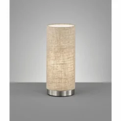 Lampes En Tissu-Luminaires Fischer & Honsel Lampe de table Fischer-Honsel Thor Nickel mat, 1 lumière