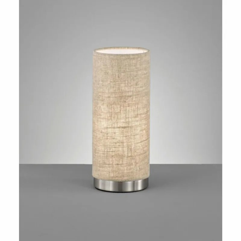 Lampes En Tissu-Luminaires Fischer & Honsel Lampe de table Fischer-Honsel Thor Nickel mat, 1 lumière