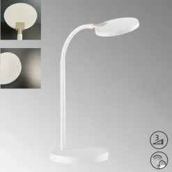 Luminaires Fischer & Honsel Lampe de table Fischer-Honsel Luna LED Blanc, 1 lumière* Lampes À Poser