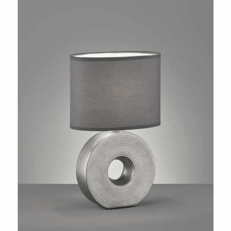 Lampes En Tissu-Luminaires Fischer & Honsel Lampe de table Fischer-Honsel Eye Argenté, 1 lumière