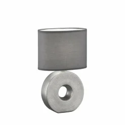 Lampes En Tissu-Luminaires Fischer & Honsel Lampe de table Fischer-Honsel Eye Argenté, 1 lumière