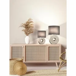 Lampes En Tissu-Luminaires Fischer & Honsel Lampe de table Fischer-Honsel Eye Argenté, 1 lumière