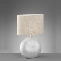 Lampes En Tissu-Luminaires Fischer & Honsel Lampe de table Fischer-Honsel Foro Argenté, 1 lumière