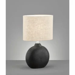 Lampes En Tissu-Luminaires Fischer & Honsel Lampe de table Fischer-Honsel Foro Noir, 1 lumière