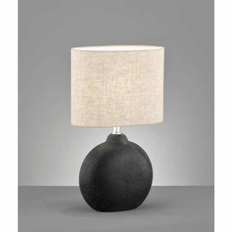 Lampes En Tissu-Luminaires Fischer & Honsel Lampe de table Fischer-Honsel Foro Noir, 1 lumière