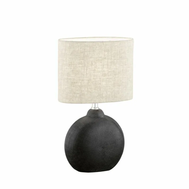 Lampes En Tissu-Luminaires Fischer & Honsel Lampe de table Fischer-Honsel Foro Noir, 1 lumière