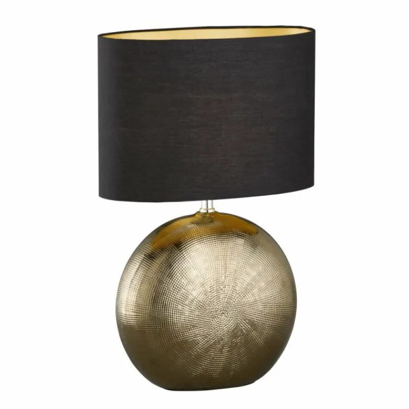 Lampes En Tissu-Luminaires Fischer & Honsel Lampe de table Fischer-Honsel Foro Bronze, 1 lumière