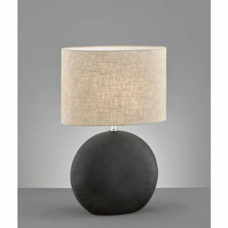 Lampes En Tissu-Luminaires Fischer & Honsel Lampe de table Fischer-Honsel Foro Noir, 1 lumière