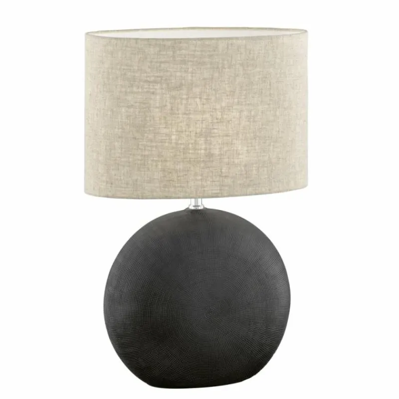 Lampes En Tissu-Luminaires Fischer & Honsel Lampe de table Fischer-Honsel Foro Noir, 1 lumière