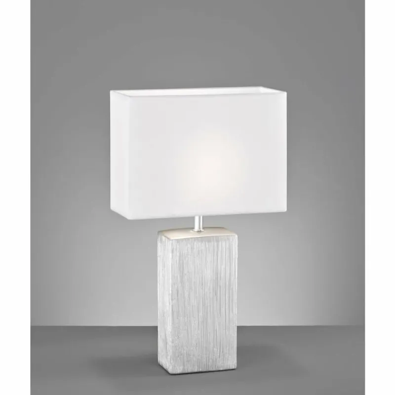 Lampes En Tissu-Luminaires Fischer & Honsel Lampe de table Fischer-Honsel Flens Argenté, 1 lumière