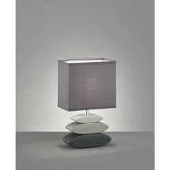 Lampes En Tissu-Luminaires Fischer & Honsel Lampe de table Fischer-Honsel Liner Gris, 1 lumière