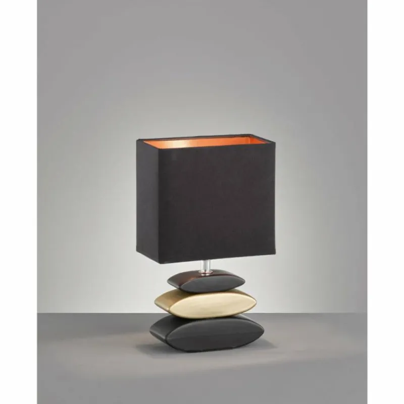 Lampes En Tissu-Luminaires Fischer & Honsel Lampe de table Fischer-Honsel Liner Noir, 1 lumière