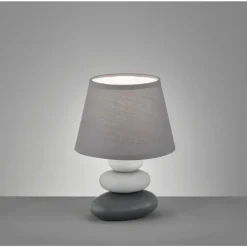 Lampes En Tissu-Luminaires Fischer & Honsel Lampe de table Fischer-Honsel Pibe Gris, 1 lumière