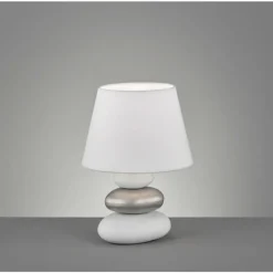 Lampes En Tissu-Luminaires Fischer & Honsel Lampe de table Fischer-Honsel Pibe Blanc, 1 lumière