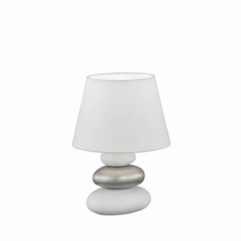 Lampes En Tissu-Luminaires Fischer & Honsel Lampe de table Fischer-Honsel Pibe Blanc, 1 lumière