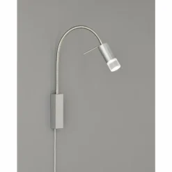 Luminaires Fischer & Honsel Lampe de table Fischer-Honsel River LED Nickel mat, 1 lumière* Éclairage Led