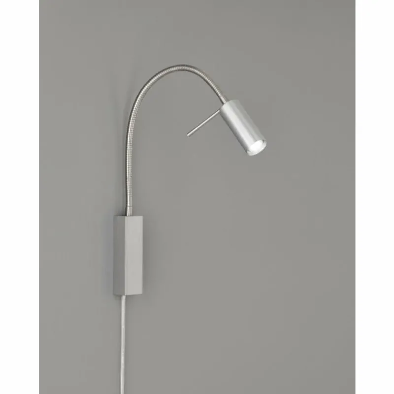 Luminaires Fischer & Honsel Lampe de table Fischer-Honsel River LED Nickel mat, 1 lumière* Éclairage Led