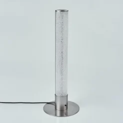 hofstein Lampe de table Flaut LED Nickel mat, 1 lumière, Télécommandes, Changeur de couleurs* Lampes À Poser