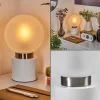 hofstein Lampe de table Flawil Nickel mat, Blanc, 1 lumière