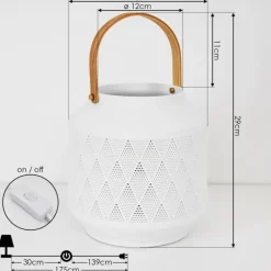 Luminaires Scandinaves-hofstein Lampe de table Forrnes Beige, Blanc, 1 lumière