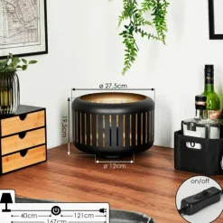 hofstein Lampe de table Fournie Noir, 1 lumière* Lampes À Poser