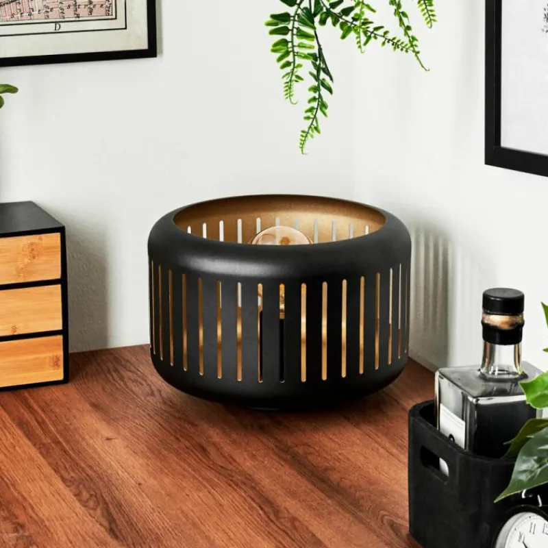 hofstein Lampe de table Fournie Noir, 1 lumière* Lampes À Poser