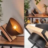 Lampes Vintages & Rétros-hofstein Lampe de table Gatangachi Noir, 1 lumière