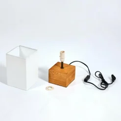 Lampes En Tissu-hofstein Lampe de table Geneva Bois clair, 1 lumière