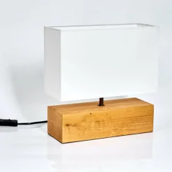 Lampes En Tissu-hofstein Lampe de table Geneva Bois clair, 1 lumière