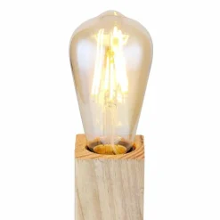 Luminaires Rustiques-Luminaires Globo Lighting Lampe de table Globo ADALIE Bois clair, Noir, 1 lumière