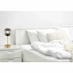 Suspension Verre Fumé-Luminaires Globo Lighting Lampe de table Globo BLACKY Laiton, 1 lumière