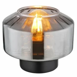 Suspension Verre Fumé-Luminaires Globo Lighting Lampe de table Globo CHRISTIANA Noir, 1 lumière