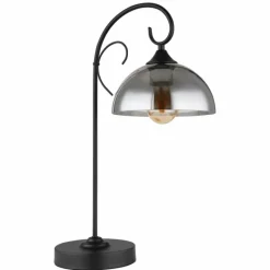 Luminaires Antiques-Luminaires Globo Lighting Lampe de table Globo COTTAGE Noir, 1 lumière