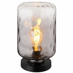 Suspension Verre Fumé-Luminaires Globo Lighting Lampe de table Globo DARINA Noir, 1 lumière