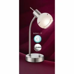 Luminaires Globo Lighting Lampe de table Globo ELLIOTT Nickel mat, 1 lumière