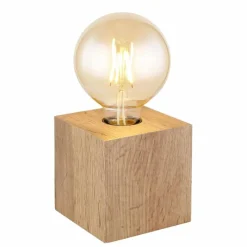 Lampes En Bois-Luminaires Globo Lighting Lampe de table Globo ERNA Bois clair, 1 lumière