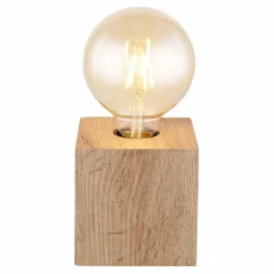 Lampes En Bois-Luminaires Globo Lighting Lampe de table Globo ERNA Bois clair, 1 lumière