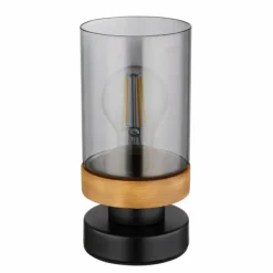 Suspension Verre Fumé-Luminaires Globo Lighting Lampe de table Globo FINCA Écru, Noir, 1 lumière