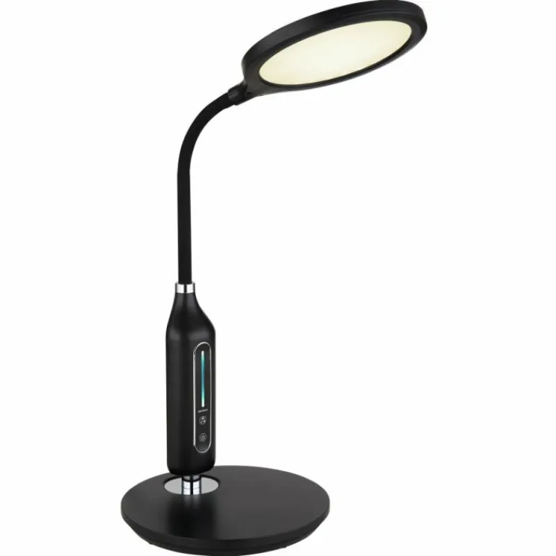 Luminaires Globo Lighting Lampe de table Globo FRUGGY LED Chrome, Noir, 1 lumière* Éclairage Led