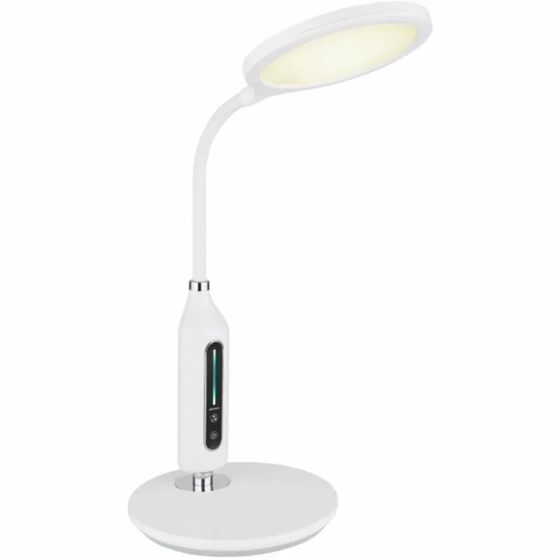 Luminaires Globo Lighting Lampe de table Globo FRUGGY LED Chrome, Blanc, 1 lumière* Éclairage Led