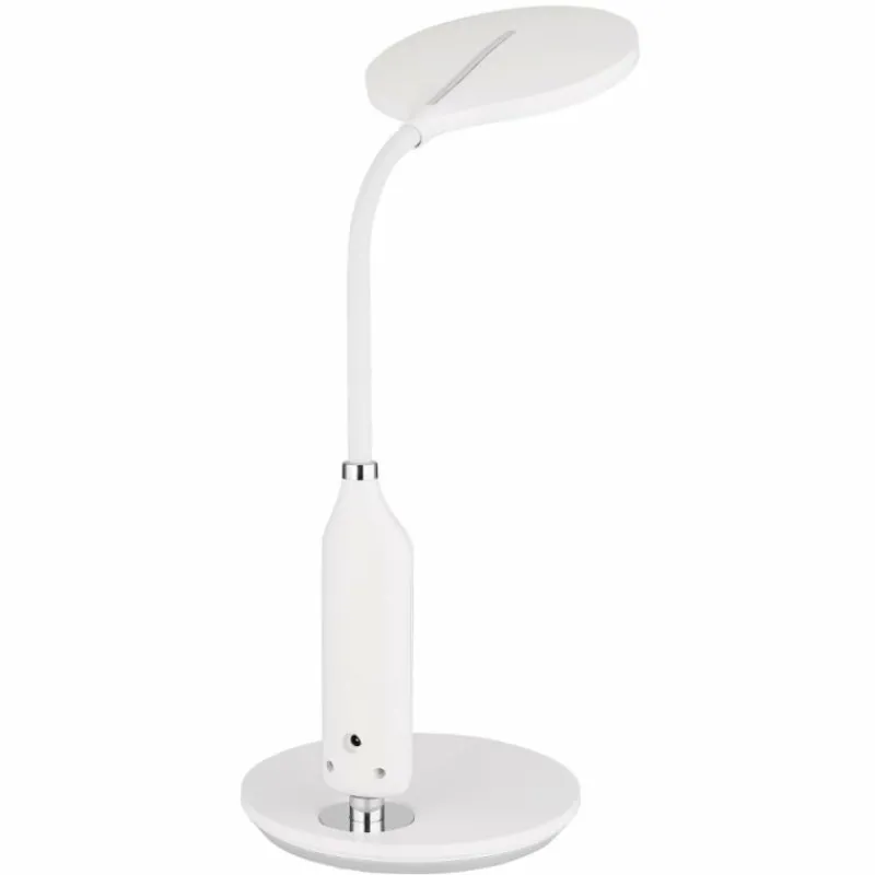 Luminaires Globo Lighting Lampe de table Globo FRUGGY LED Chrome, Blanc, 1 lumière* Éclairage Led