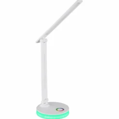 Luminaires Globo Lighting Lampe de table Globo GERALDO LED Blanc, 1 lumière, Changeur de couleurs* Lampes À Poser