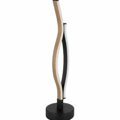 Lampes En Bois-Luminaires Globo Lighting Lampe de table Globo GERONIMO LED Couleur bois, Noir, 1 lumière