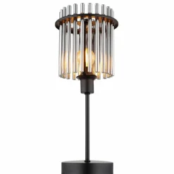 Suspension Verre Fumé-Luminaires Globo Lighting Lampe de table Globo GORLEY Noir, 1 lumière
