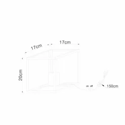 Luminaires Globo Lighting Lampe de table Globo HAGAR Noir, 1 lumière* Lampes À Poser