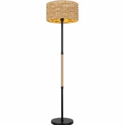Style Boho-Chic-Luminaires Globo Lighting Lampe de table Globo HALIA Noir, 1 lumière