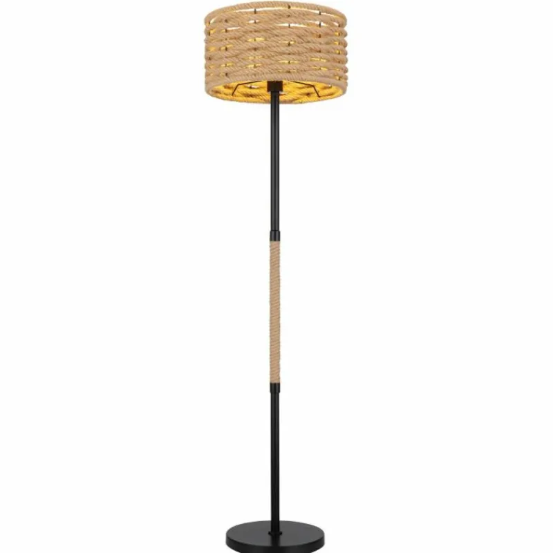Style Boho-Chic-Luminaires Globo Lighting Lampe de table Globo HALIA Noir, 1 lumière