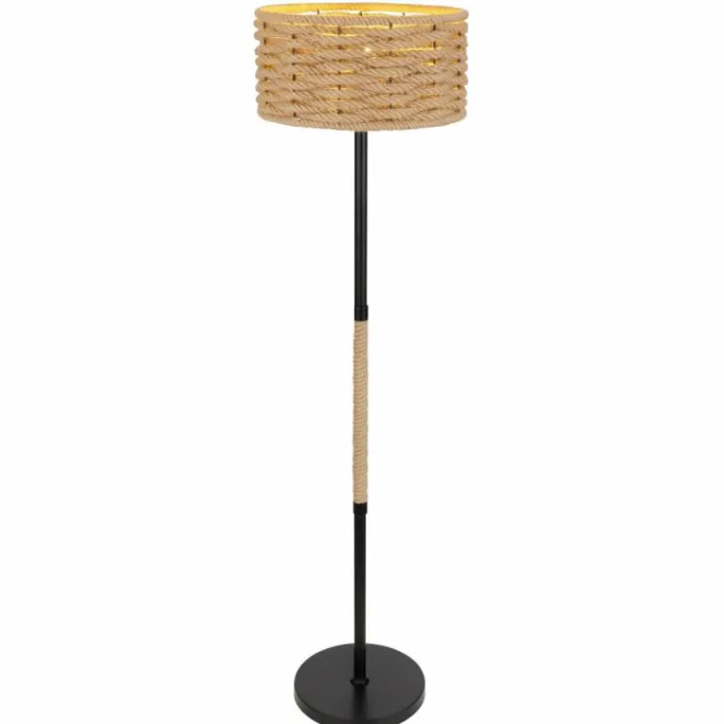 Style Boho-Chic-Luminaires Globo Lighting Lampe de table Globo HALIA Noir, 1 lumière